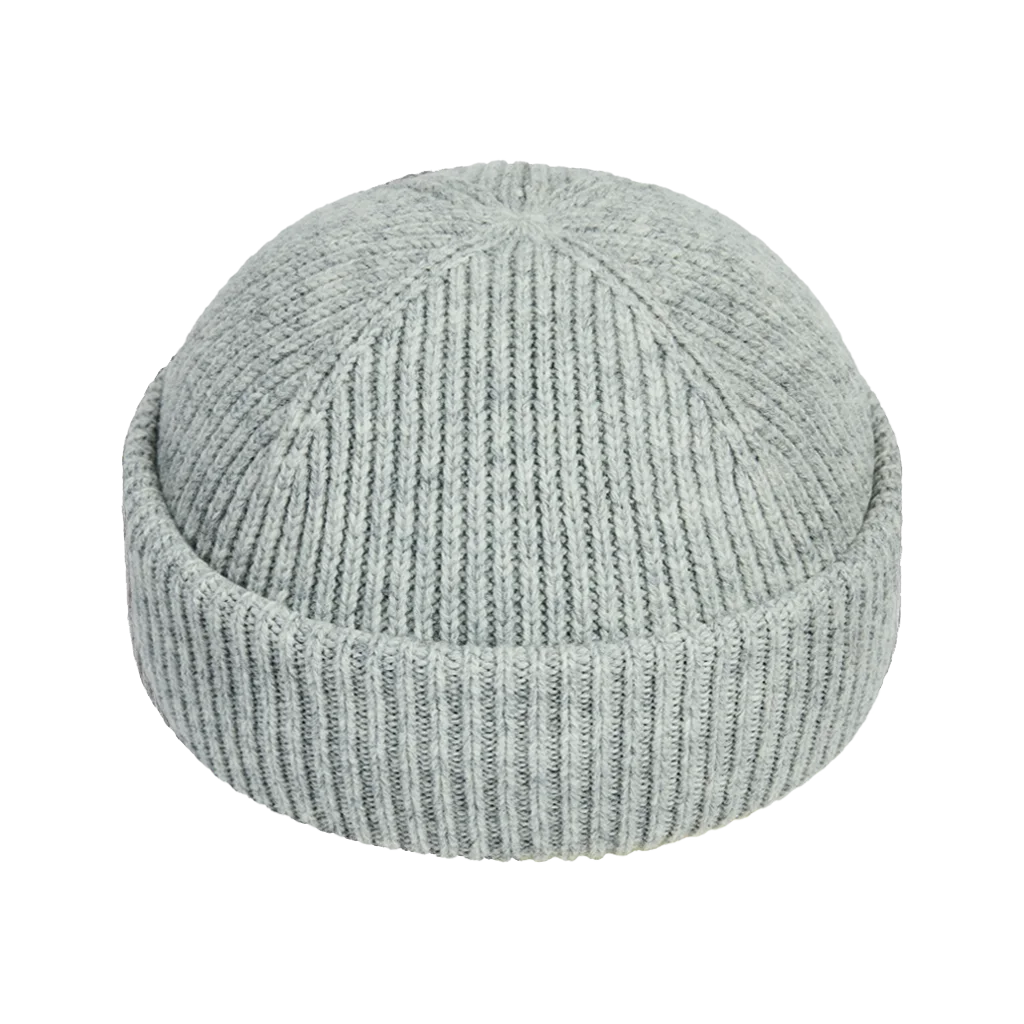 LIGHT GREY SHORT BEANIE – RAISED BY SOCIETY