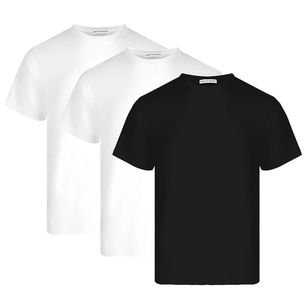 WHITE EDITION LOOPWHEELED T-SHIRT 3-PACK