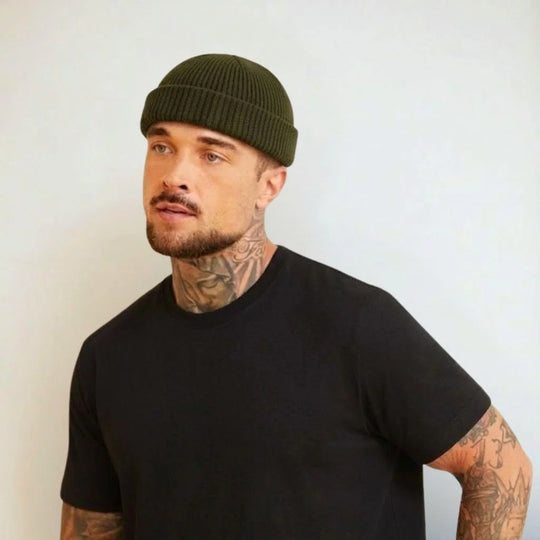 ARMY GREEN FISHERMAN BEANIE PRO