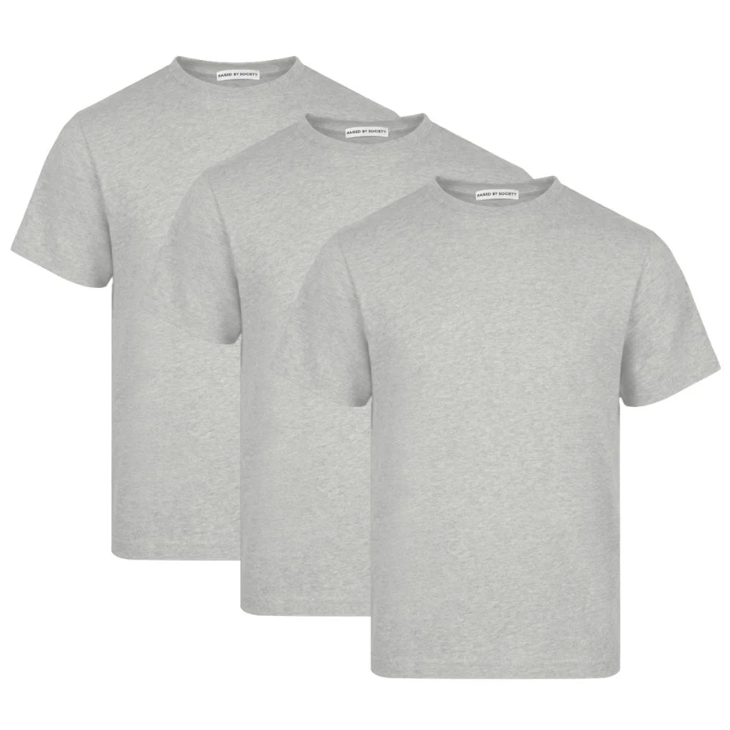 ATLETHIC GREY LOOPWHEELED T-SHIRT 3-PACK