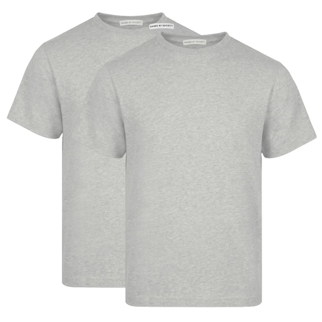 ATLETHIC GREY LOOPWHEELED T-SHIRT 2-PACK