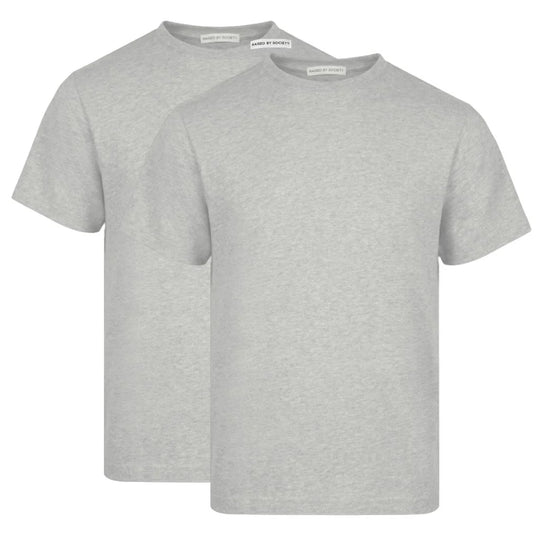 ATLETHIC GREY LOOPWHEELED T-SHIRT 2-PACK