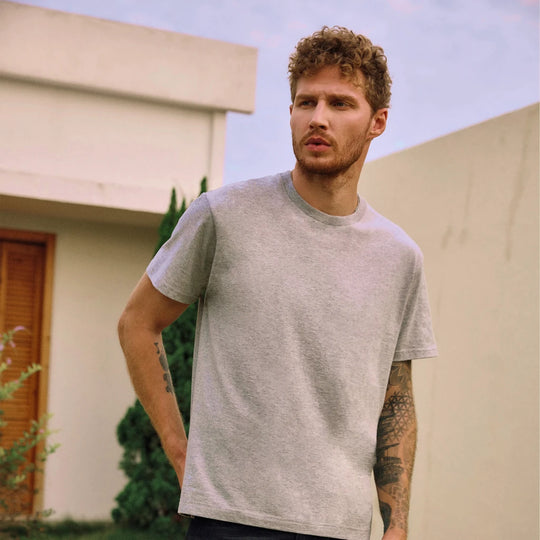 ATHLETIC GREY LOOPWHEELED T-SHIRT 3-PACK