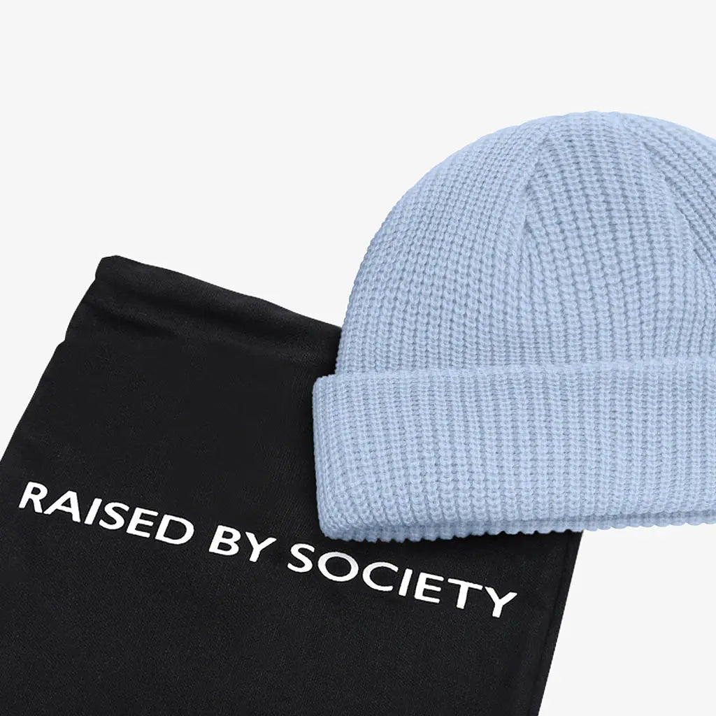 BABY BLUE FISHERMAN BEANIE