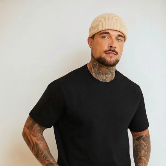 BEIGE FISHERMAN BEANIE PRO