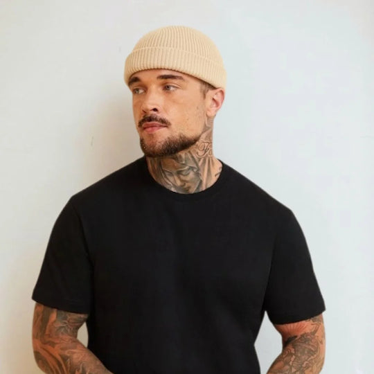 BEIGE FISHERMAN BEANIE PRO