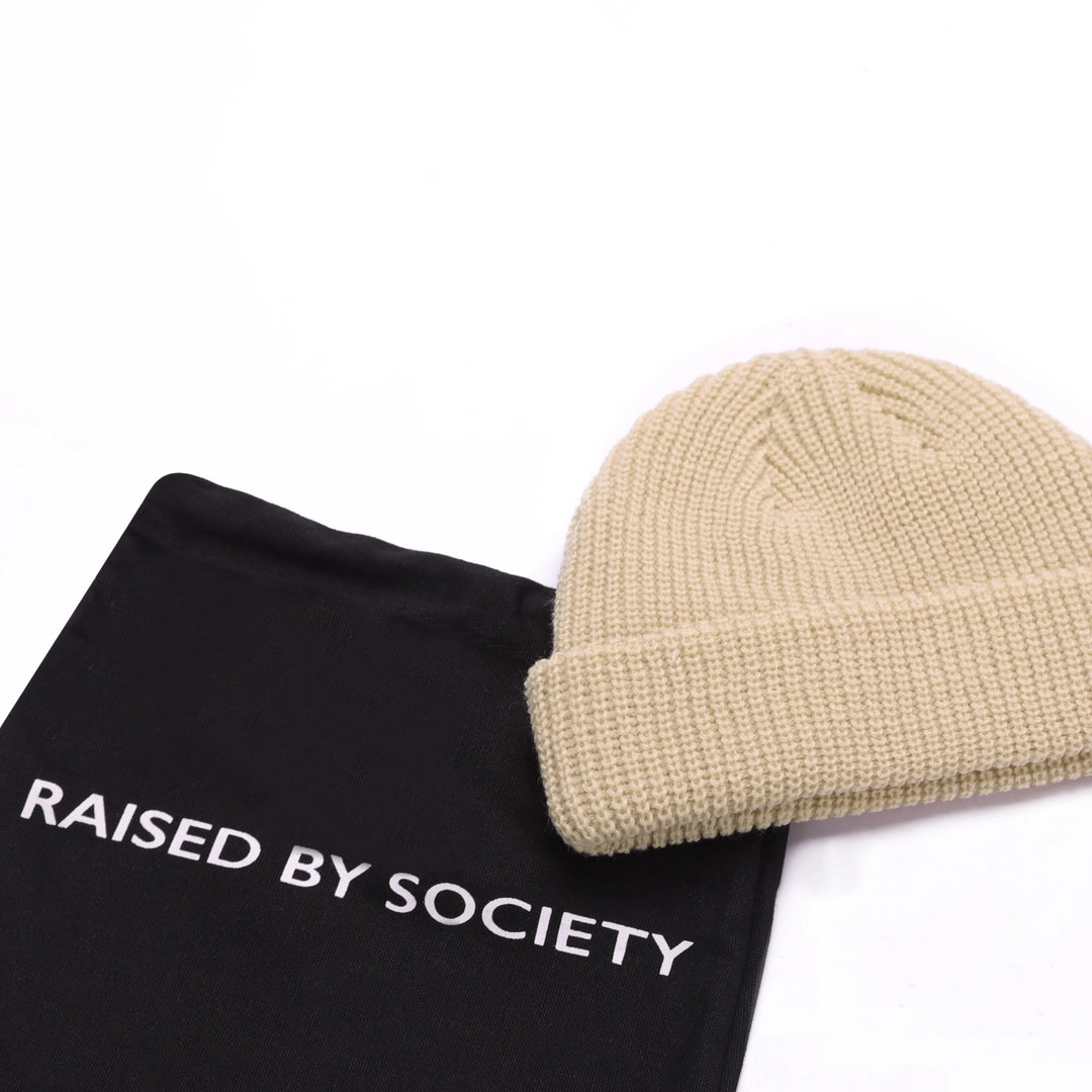 Trendy beige fisherman beanie for all-season fashion