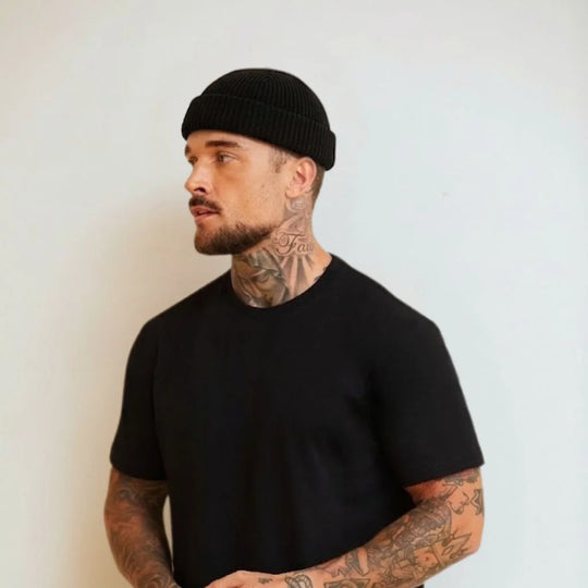 BLACK FISHERMAN BEANIE PRO