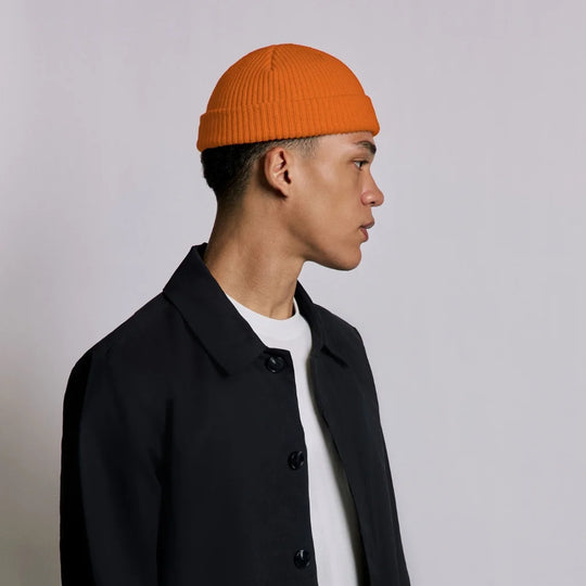BURNT ORANGE FISHERMAN BEANIE