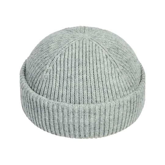 LIGHT GREY SHORT BEANIE