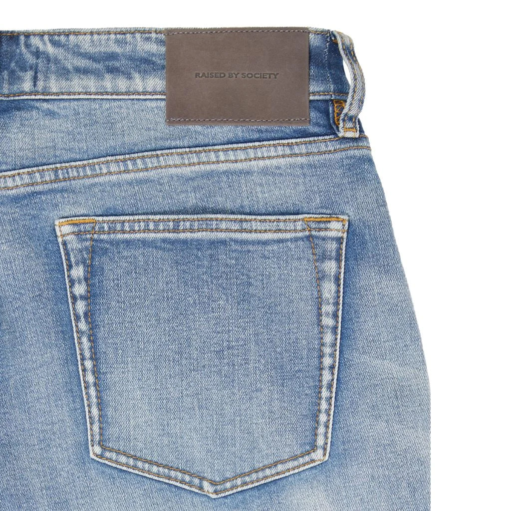 LIGHT WASH BLUE SELVEDGE DENIM