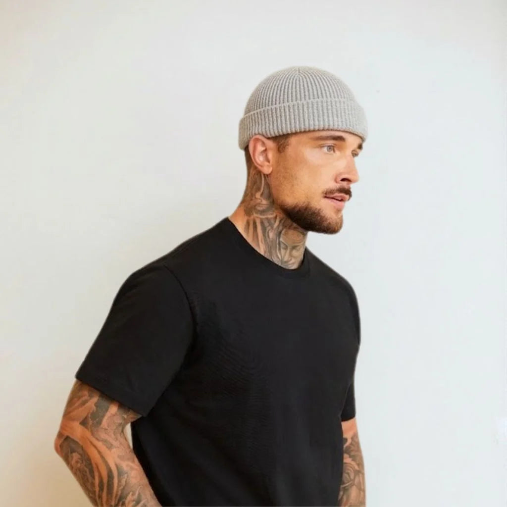 LIGHT GREY FISHERMAN BEANIE PRO