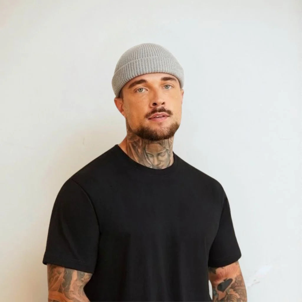 LIGHT GREY FISHERMAN BEANIE PRO