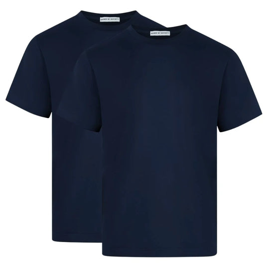NAVY LOOPWHEELED T-SHIRT 2-PACK