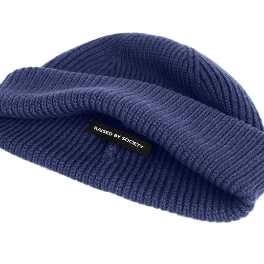 NAVY SHORT BEANIE