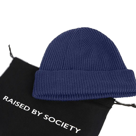 NAVY SHORT BEANIE