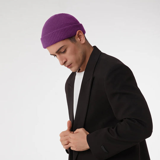 PURPLE FISHERMAN BEANIE