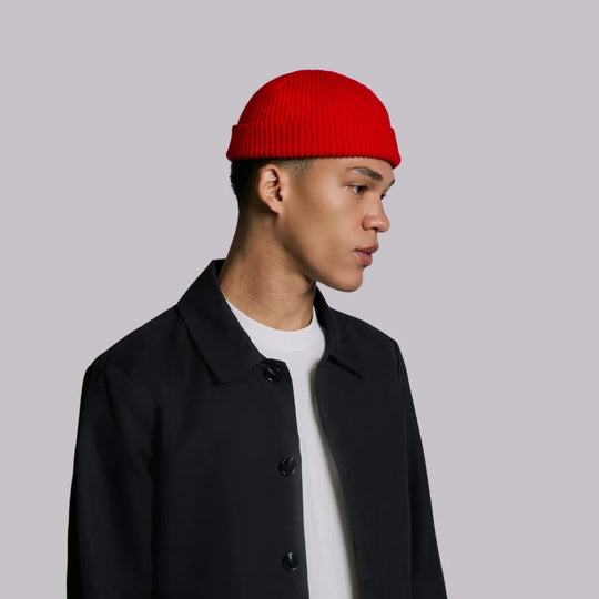 Redman Beanie RED FISHERMAN BEANIE – RAISED BY SOCIETY