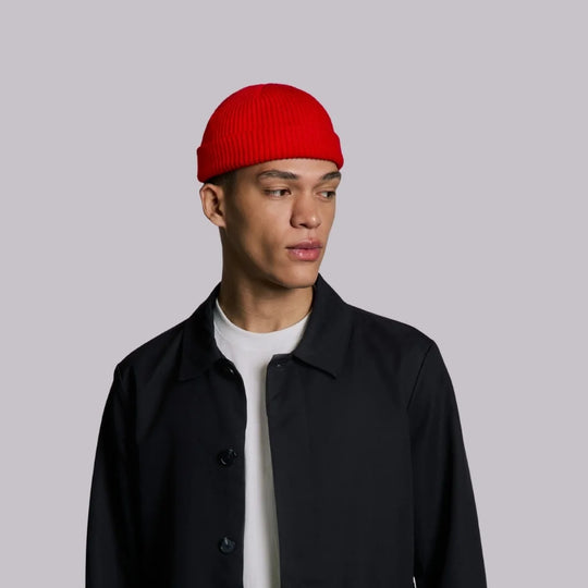 Redman Beanie RED FISHERMAN BEANIE – RAISED BY SOCIETY