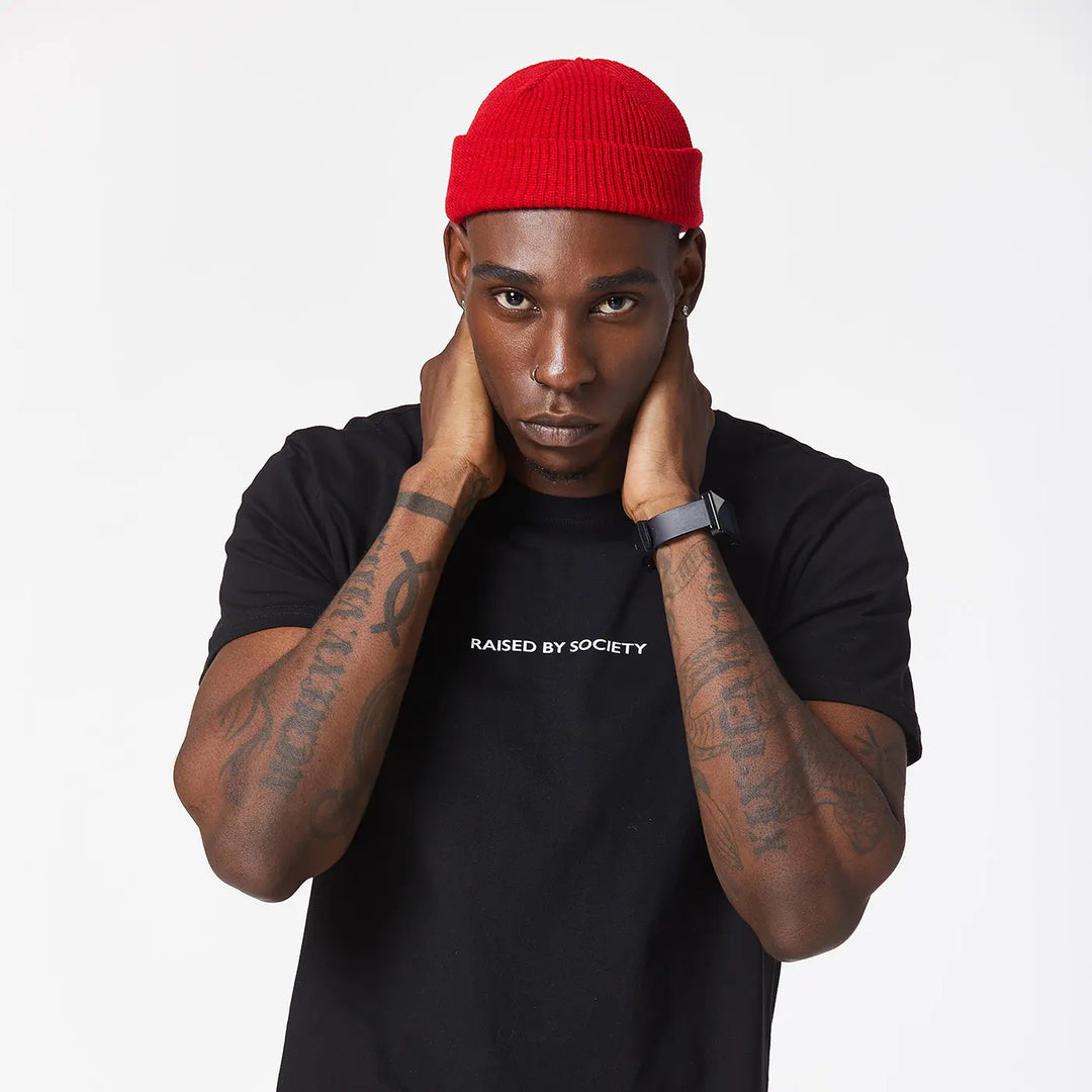 Redman Beanie RED FISHERMAN BEANIE – RAISED BY SOCIETY