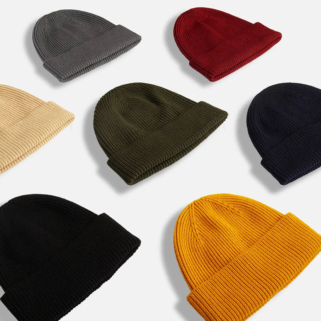 MUSTARD SHORT BEANIE RAISED BY SOCIETY mustard-short-beanie-raised-by-society