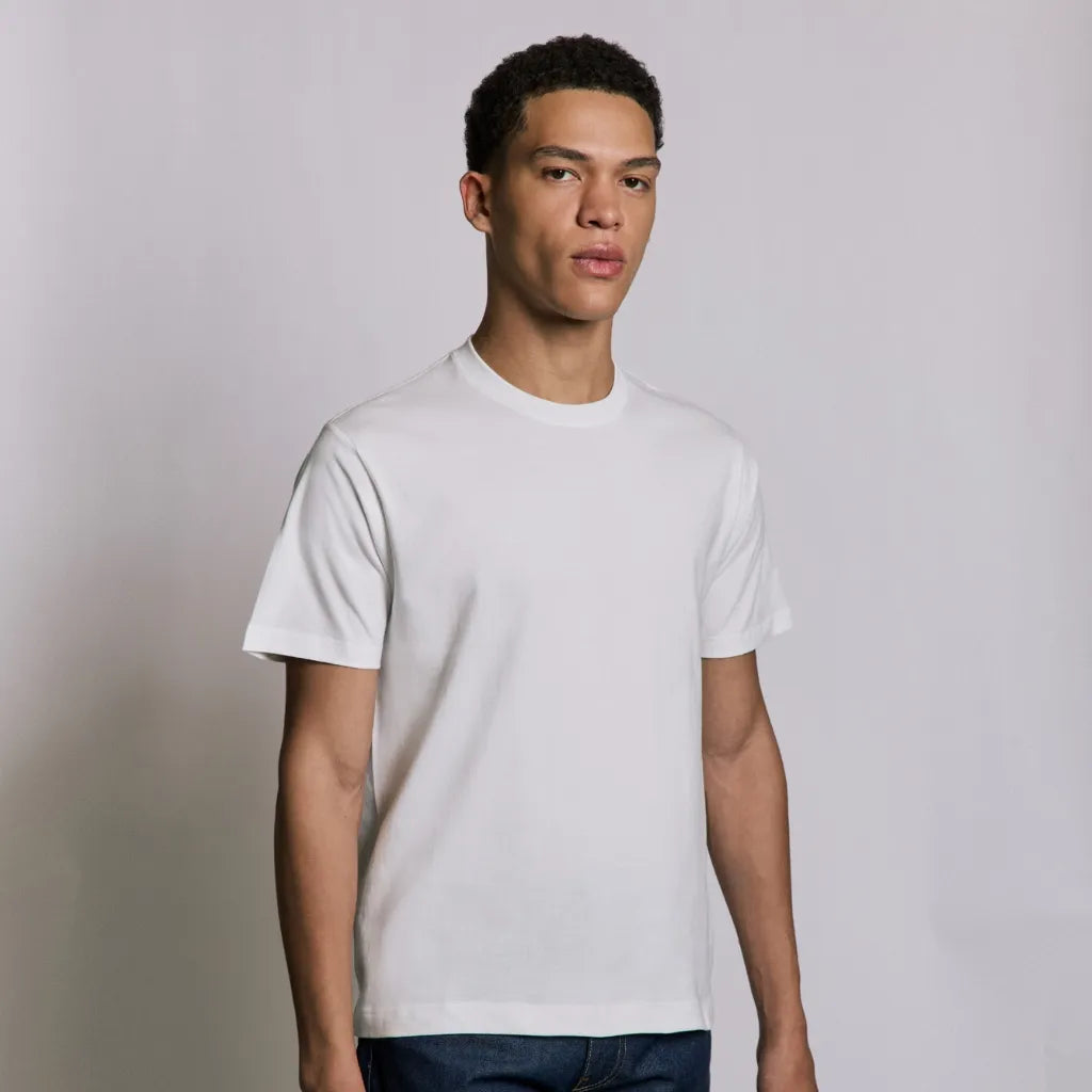 WHITE LOOPWHEELED T-SHIRT – RAISED BY SOCIETY WHITE LOOPWHEELED T-SHIRT – RAISED BY SOCIETY
